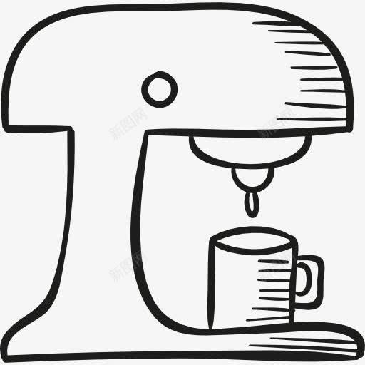 绘制coffemaker图标png_新图网 https://ixintu.com 咖啡 咖啡店 咖啡杯 技术 热饮料 饮料