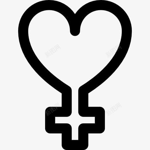 femenine图标png_新图网 https://ixintu.com femenine 女人 女孩 妇女 心脏形态 性别 标志 符号 金星