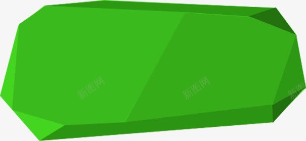绿色立体几何标签png免抠素材_新图网 https://ixintu.com 标签 立体几何 绿色