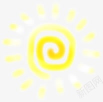黄色卡通太阳手绘png免抠素材_新图网 https://ixintu.com 卡通 太阳 设计 黄色