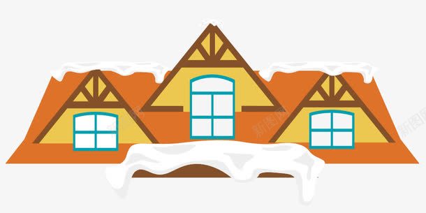 橙色房子屋顶积雪png免抠素材_新图网 https://ixintu.com 免费素材 堆满积雪 屋顶 屋顶积雪 房子 橙色 设计素材