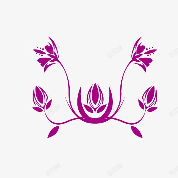 花纹底纹紫色中国风装饰png免抠素材_新图网 https://ixintu.com 中国风 紫色 花纹底纹 装饰