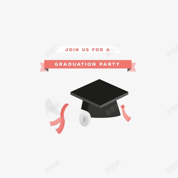 毕业证书和帽子png免抠素材_新图网 https://ixintu.com 帽子 白色 英文 黑色