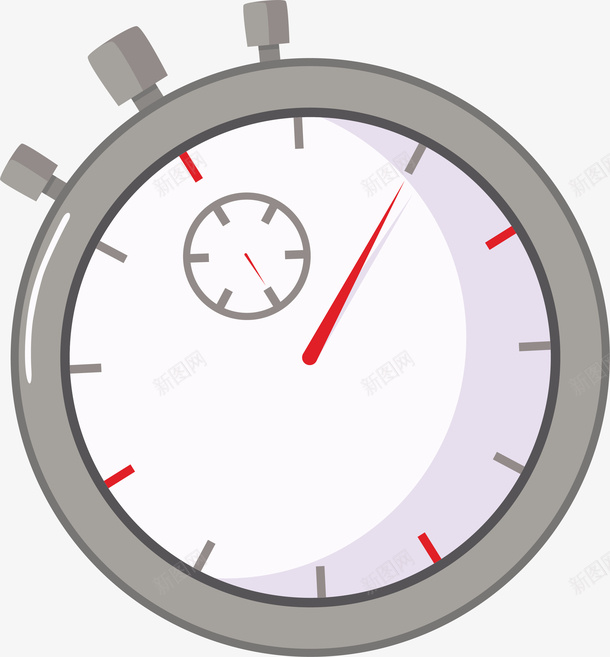 灰色计时器秒表png免抠素材_新图网 https://ixintu.com 卡通 灰色 矢量图案 秒表 计时器 运动相关