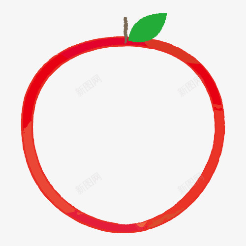 苹果边框png免抠素材_新图网 https://ixintu.com 红色苹果 苹果图案 苹果装饰