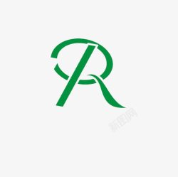 绿色R标志素材