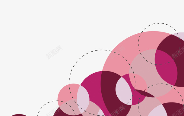 粉色圆形几何png免抠素材_新图网 https://ixintu.com 几何矢量 卡通 圆形 圆形几何PNG矢量图 圆形几何免扣PNG图 手绘 粉色