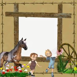 马房3D儿童马房相框高清图片