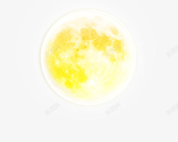 黄色月光装饰png免抠素材_新图网 https://ixintu.com 黄色月光装饰节日元素