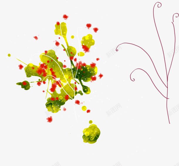 手绘彩色植物纹理png免抠素材_新图网 https://ixintu.com 彩色 植物 纹理