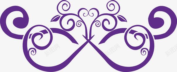 紫色中式花边纹理png免抠素材_新图网 https://ixintu.com 中式花边 复古 素材 纹理