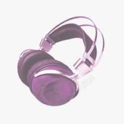 紫色耳机素材