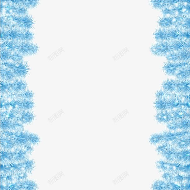 圣诞边框蓝色矢量图eps免抠素材_新图网 https://ixintu.com 创意 圣诞 蓝色 边框 矢量图