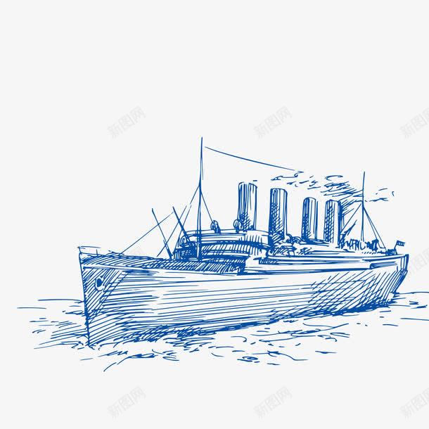手绘复古船png免抠素材_新图网 https://ixintu.com 复古 手绘 船