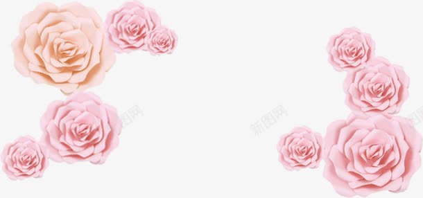 粉色玫瑰婚礼签到区png免抠素材_新图网 https://ixintu.com 婚礼 玫瑰 签到 粉色