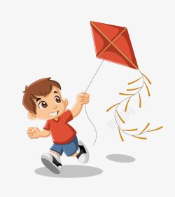 放风争的放风筝的男孩高清图片
