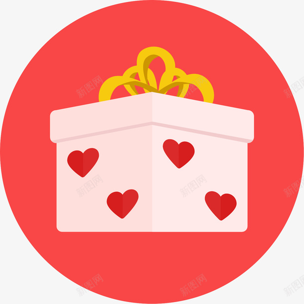 带爱心的礼盒图标png_新图网 https://ixintu.com 图标 带爱心的 情人节 礼盒