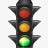 驱动去绿色光队列交通Iconf图标图标
