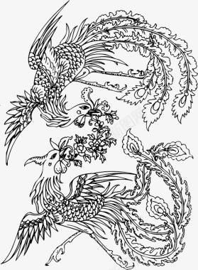 黑色凤凰图标图标