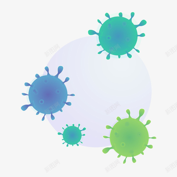 新冠状病毒细菌psd免抠素材_新图网 https://ixintu.com 卡通病毒 新冠状病毒 疫情 细菌
