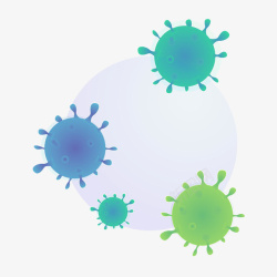 抗击疫情卡通新冠状病毒细菌高清图片