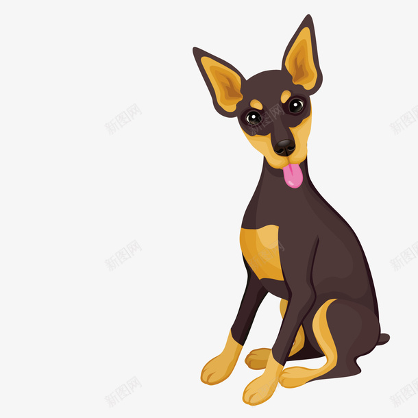 细狗宠物狗矢量图ai免抠素材_新图网 https://ixintu.com 动物 宠物 细狗 矢量图