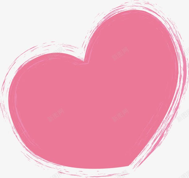 粉色彩绘爱心创意png免抠素材_新图网 https://ixintu.com 创意 彩绘 爱心 粉色