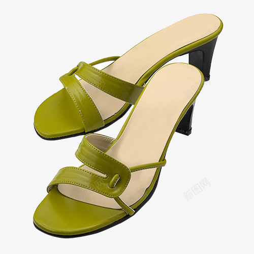 绿色女鞋png免抠素材_新图网 https://ixintu.com 夏季女鞋 夏季女高跟鞋 绿色女鞋
