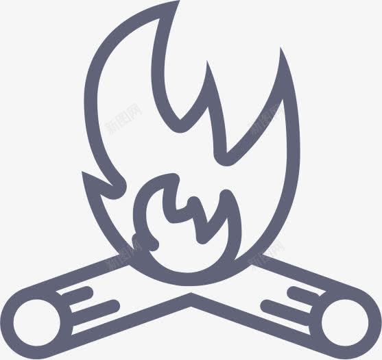 篝火OutlineSmashicons图标png_新图网 https://ixintu.com Campfire 篝火