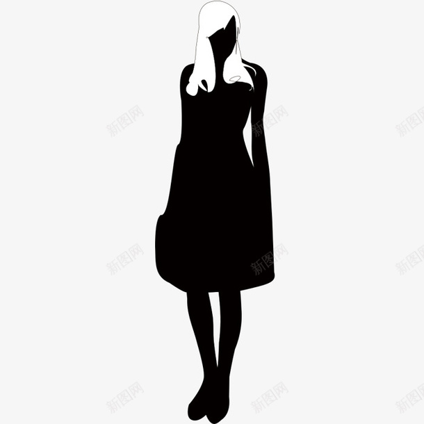 时尚女人剪影图标png_新图网 https://ixintu.com png图形 png装饰 人物 剪影 手绘 装饰