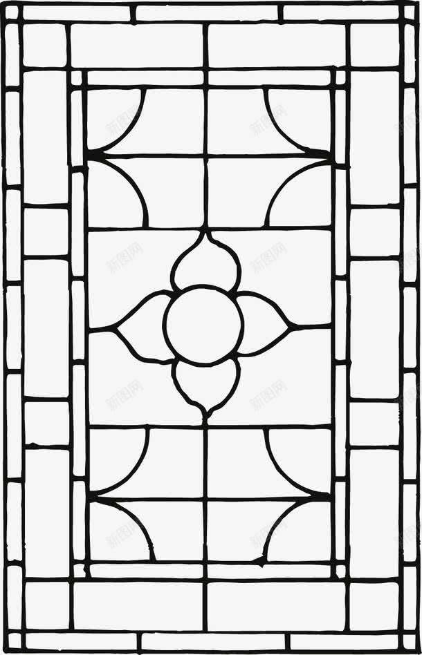传统古典窗户花纹png免抠素材_新图网 https://ixintu.com 传统纹样 古典 古典花纹 古窗 窗户