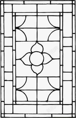 传统古典窗户花纹素材