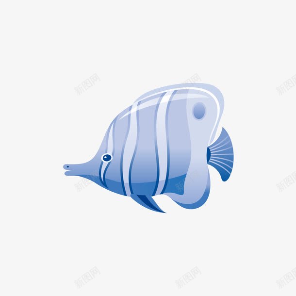 蓝色的短吻鱼png免抠素材_新图网 https://ixintu.com 海洋 海洋鱼 矢量鱼 短吻 蓝色 蓝色鱼 鱼