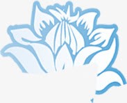 蓝色花朵装饰背景素材