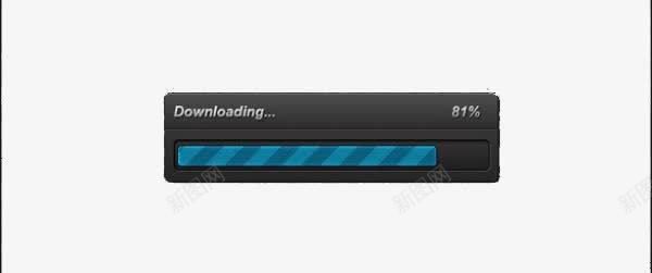 图标png_新图网 https://ixintu.com 下载 蓝色 进度条