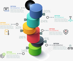 圆柱体堆积PPT素材