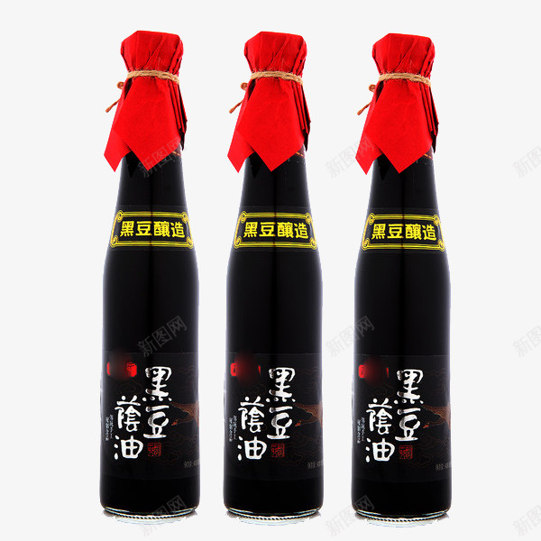 黑豆酿造酱油png免抠素材_新图网 https://ixintu.com 古法酿造酱油 豆类酱油 酱油瓶 黑豆酱油