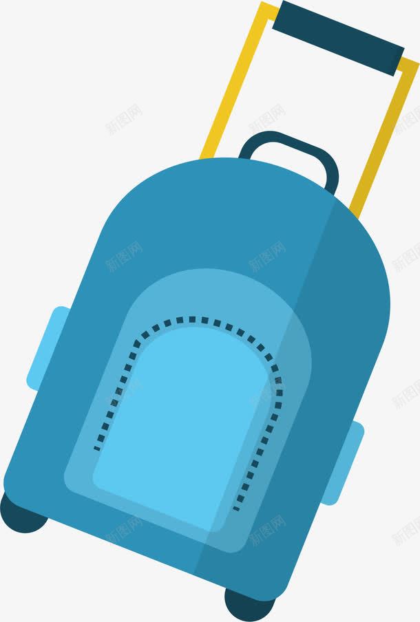 蓝色拉杆箱png免抠素材_新图网 https://ixintu.com 出差旅行 卡通旅行箱 卡通行李箱 手绘拉杆箱 拉杆箱 旅游旅行 箱包 蓝色旅行箱