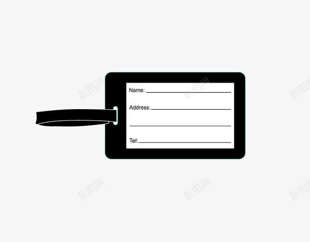 行李卡png免抠素材_新图网 https://ixintu.com ai 卡包 白色 行李卡 门卡包
