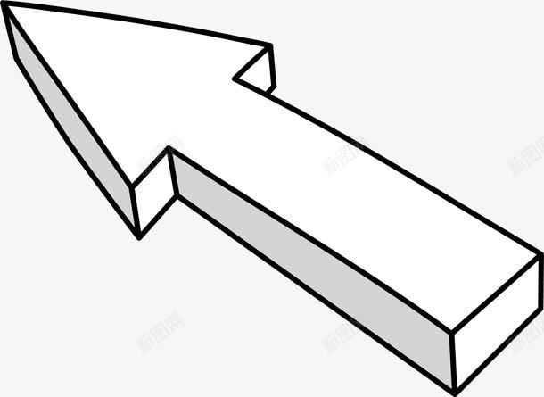手绘白色箭头png免抠素材_新图网 https://ixintu.com 小清新 手绘箭头 棱角 白色箭头 简约 线条