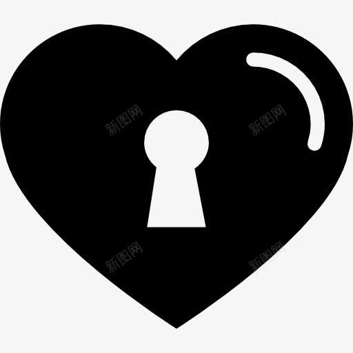 心形锁图标png_新图网 https://ixintu.com 形状 心 心灵钥匙 心的形状 锁