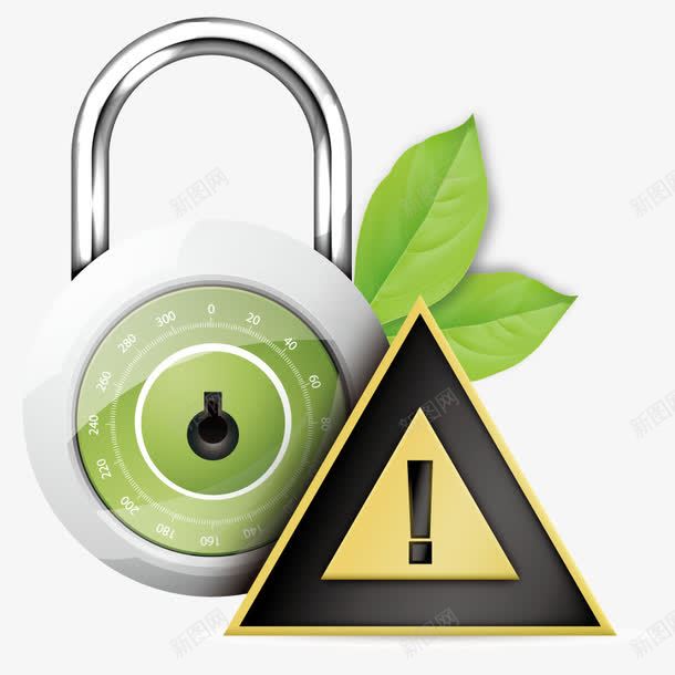 商业小锁png免抠素材_新图网 https://ixintu.com 创意 危险 安全 提示 科技 警告 防护