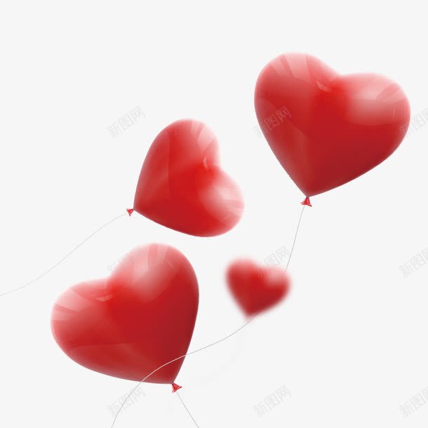 爱惜气球png免抠素材_新图网 https://ixintu.com 唯美 气球 浪漫 烂漫 爱心 爱情 红色 红色气球