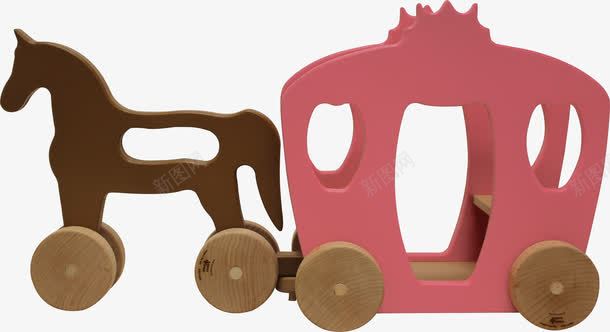 儿童玩具木制小马车png免抠素材_新图网 https://ixintu.com 儿童 木制 玩具 马车