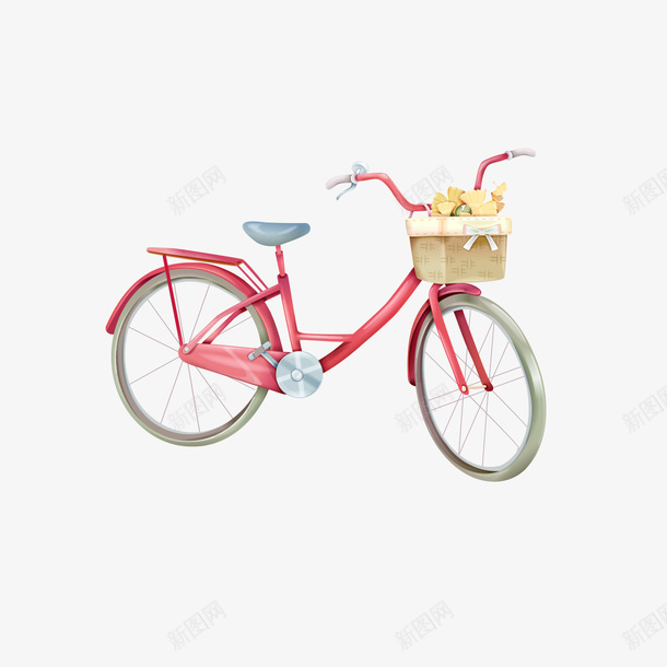 卡通红色小自行车png免抠素材_新图网 https://ixintu.com 卡通 卡通红色 卡通红色小自行车 红色 红色卡通 自行车 自行车卡通
