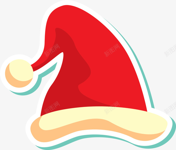 红色卡通圣诞帽png免抠素材_新图网 https://ixintu.com 冬季 卡通帽子 圣诞节 帽子 红色圣诞帽 装饰图案