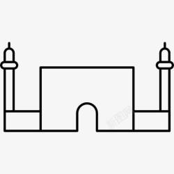 喀什艾提尕尔清真寺图标高清图片