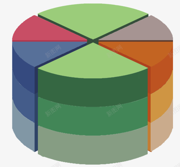 立体数据圆柱成份图png免抠素材_新图网 https://ixintu.com 圆柱 成份 数据 立体