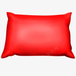 红色枕头装饰素材