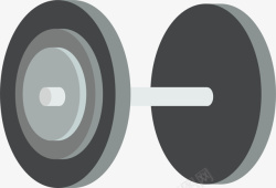 灰色哑铃灰色卡通哑铃高清图片